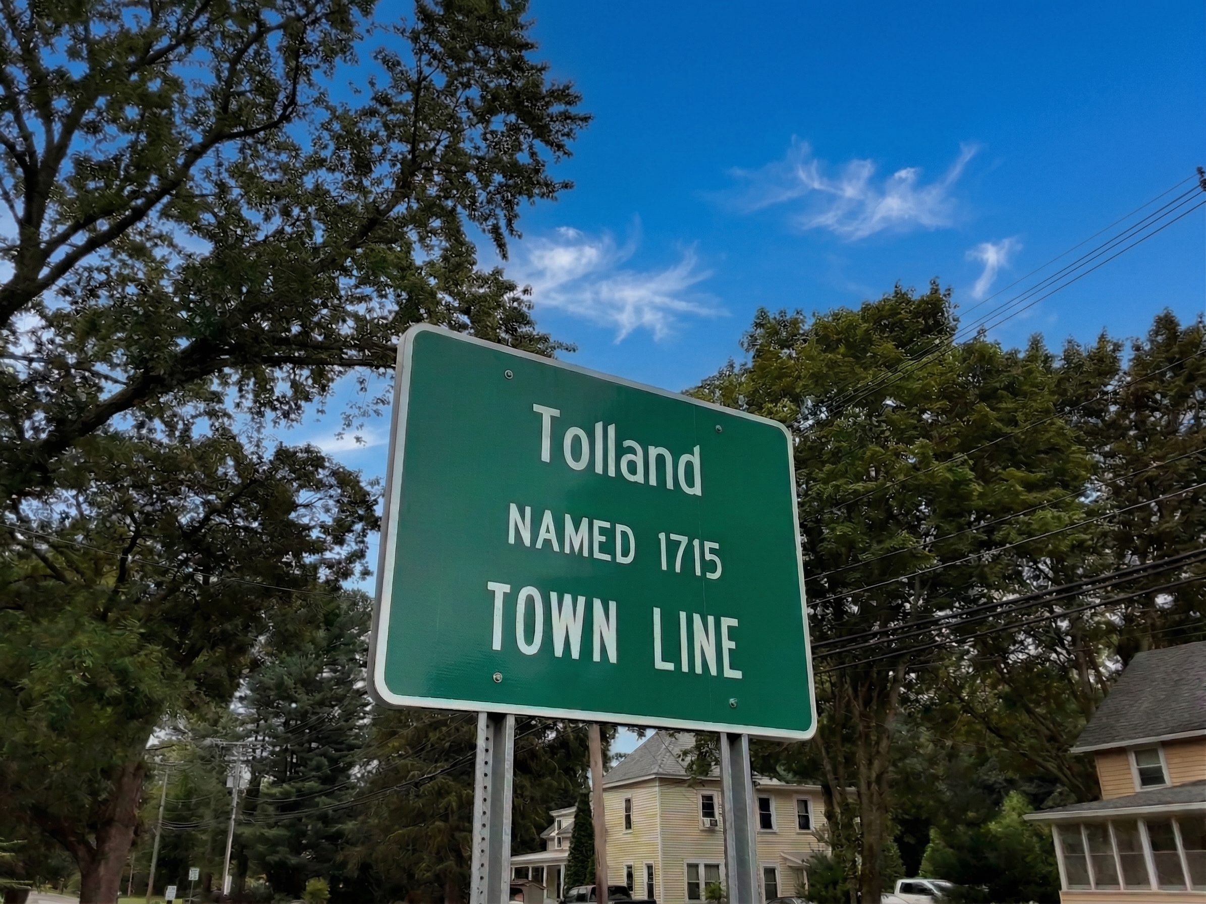 Tolland CT Town Sign
